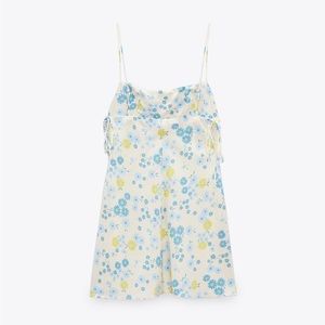 Zara Linen Floral Dress